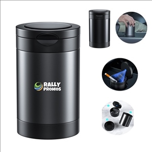 Portable Car Ashtray With Led Blue Light Lid